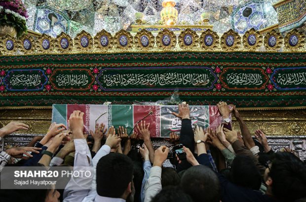 پیکر شهید روحانی مدافع حرم در قم تشییع شد