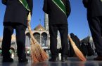 آیین جاروکشی خادمان کریمه در حرم حضرت معصومه(س)