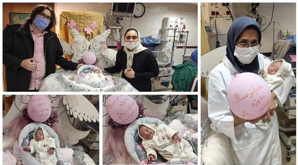 ترخیص نوزاد ۶۰۰ گرمی از بیمارستان پس از ۱۰۰ روز