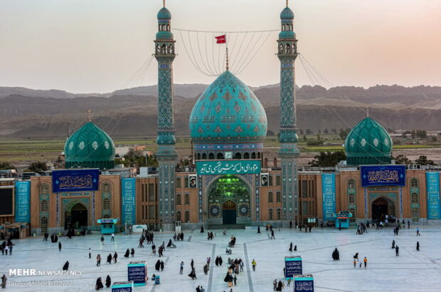 مسجد مقدس جمکران در آستانه نیمه شعبان +تصاویر