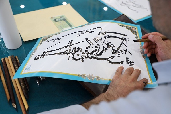 برپایی کارگاه کتابت نیمه شعبان در مسجد جمکران +تصاویر