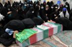 وداع با پیکر شهیده فاطمه اسدی در مسجد مقدس جمکران +تصاویر