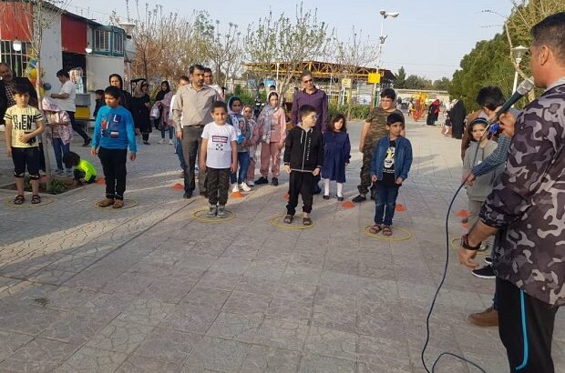 اجرای مسابقات ابداعی در بوستان‌های قم در ایام نوروز