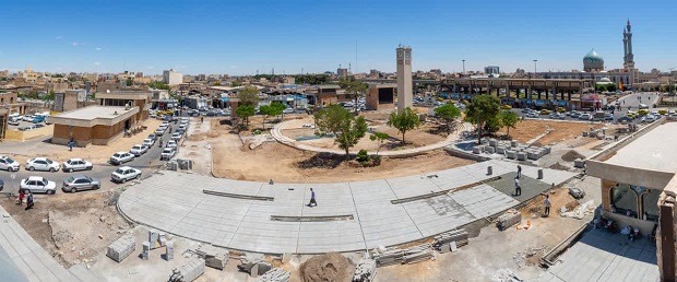 پیشرفت ۹۰ درصدی طرح بهسازی میدان شهید مطهری