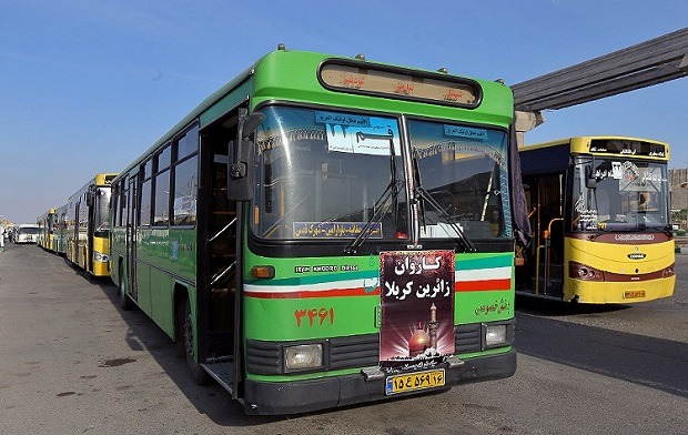 خدمت‌رسانی اتوبوس‌های قمی در مرز مهران